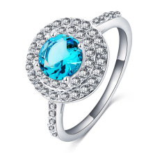 Sapphire Blue Color Zircon Fashion Jewelry Ring (CRI0309-B)